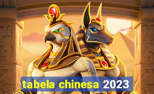 tabela chinesa 2023